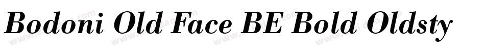 Bodoni Old Face BE Bold Oldstyle Figures字体转换